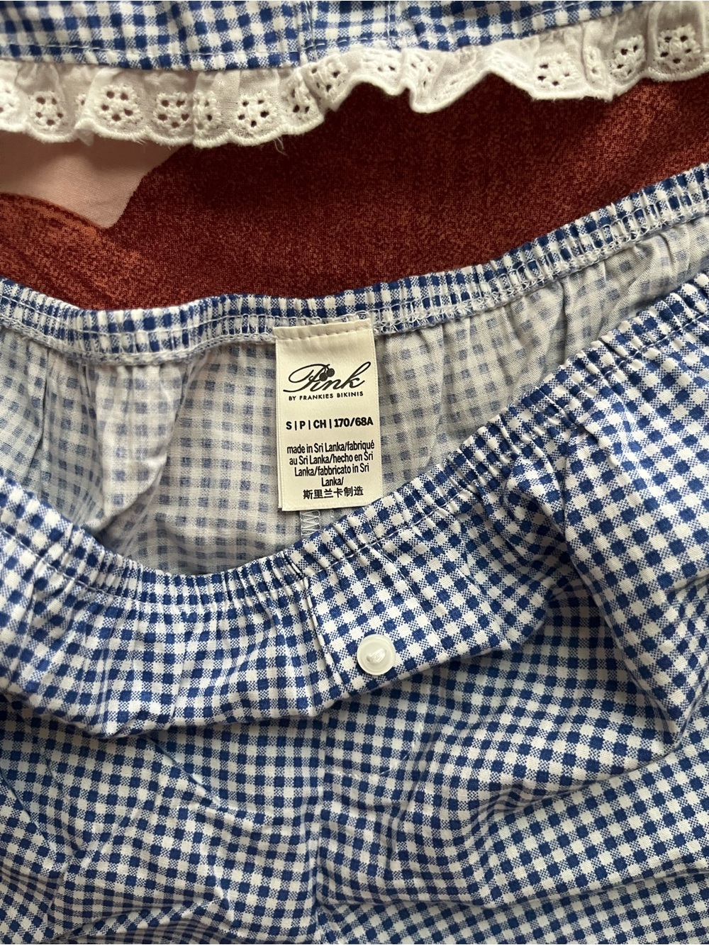Victoria’s Secret Pink Frankie’s Bikinis Blue Gingham Set - Picture 3 of 4